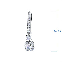 Серьги из белого золота c бриллиантами