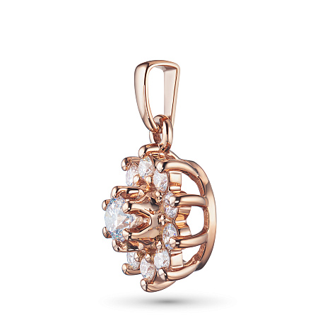 Классическая подвеска из красного золота