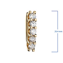 Серьги из желтого золота c бриллиантами