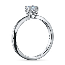 Помолвочное кольцо из серебра с бриллиантом