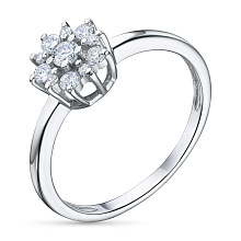 Кольцо из комбинированного золота с бриллиантами