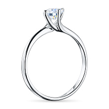 Помолвочное кольцо из белого золота с бриллиантом