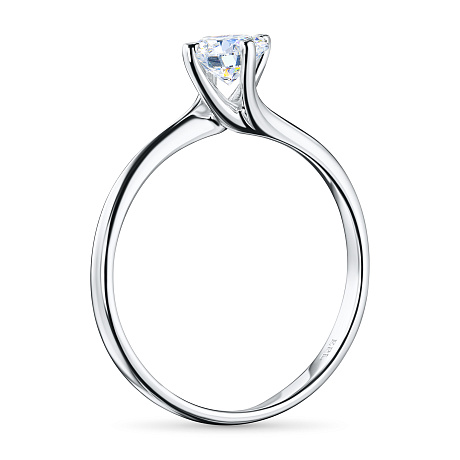 Помолвочное кольцо из белого золота