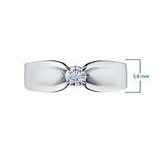 Кольцо из комбинированного золота с бриллиантом