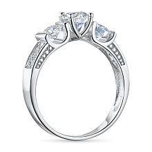 Классическое кольцо из комбинированного золота c бриллиантами