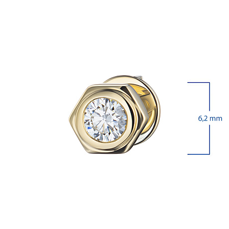 Пусеты из желтого золота