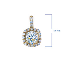 Подвеска из желтого золота c бриллиантами
