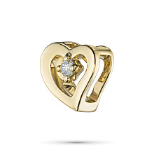 Подвеска из желтого золота с бриллиантом