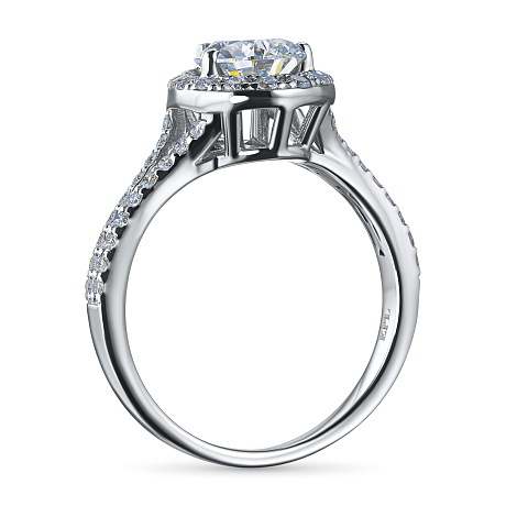 Классическое кольцо из белого золота