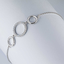 Браслет из серебра c бриллиантами