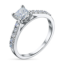 Кольцо из белого золота c бриллиантами