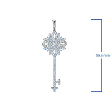 Подвеска из серебра c бриллиантами