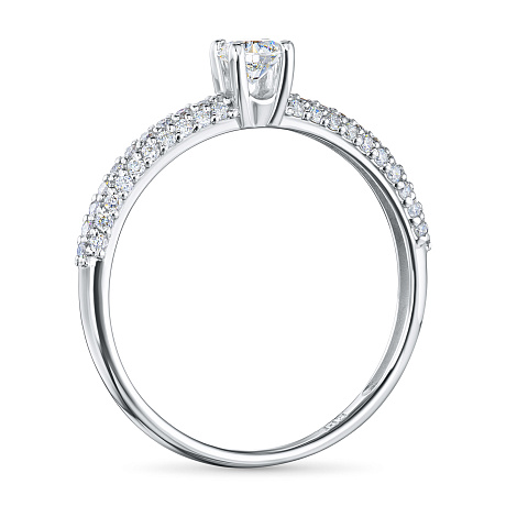 Кольцо из комбинированного золота с бриллиантами