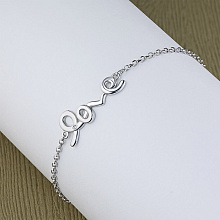 Браслет из серебра с бриллиантом