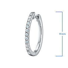 Серьги из серебра c бриллиантами