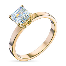 Кольцо из желтого золота с бриллиантом