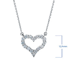 Колье из серебра c бриллиантами