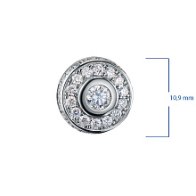 Пусеты из белого золота c бриллиантами