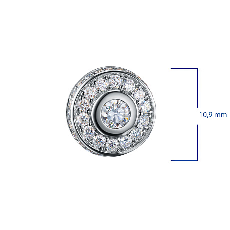 Пусеты из белого золота