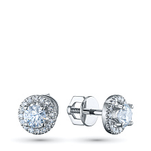 Пусеты из белого золота