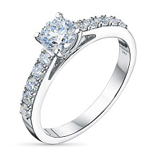 Кольцо из белого золота c бриллиантами