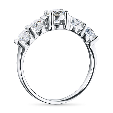 Классическое кольцо из комбинированного золота с бриллиантами