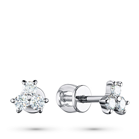 Пусеты из белого золота