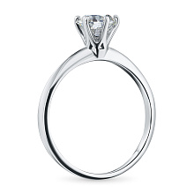 Помолвочное кольцо из комбинированного золота с бриллиантом