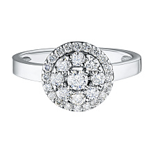 Кольцо из белого золота c бриллиантами