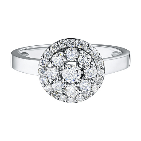 Кольцо из белого золота