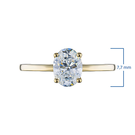 Помолвочное кольцо из желтого золота