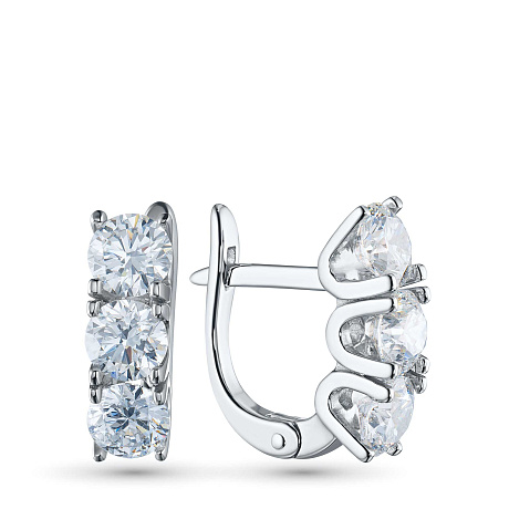 Серьги из комбинированного золота