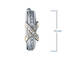 Серьги из комбинированного золота с бриллиантами