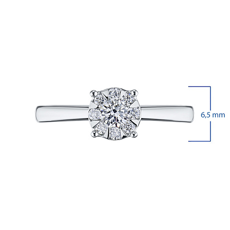 Кольцо из комбинированного золота с бриллиантами