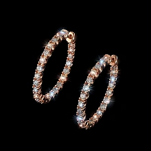 Серьги из красного золота c бриллиантами