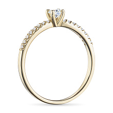 Кольцо из желтого золота с бриллиантами