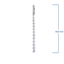 Серьги из белого золота c бриллиантами