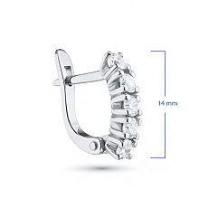 Серьги из белого золота c бриллиантами