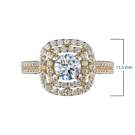 Классическое кольцо из желтого золота