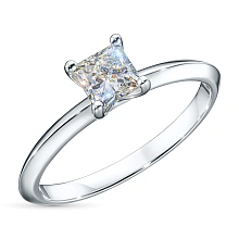 Кольцо из белого золота с бриллиантом