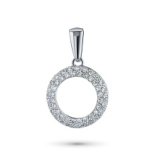 Подвеска из белого золота c бриллиантами