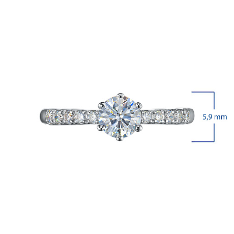 Кольцо из белого золота