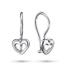 Серьги из серебра с бриллиантом