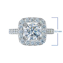 Кольцо из белого золота c бриллиантами