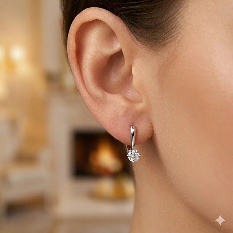 Серьги из белого золота