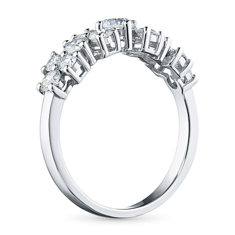 Кольцо из комбинированного золота с бриллиантами