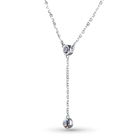 Колье из серебра с сапфирами