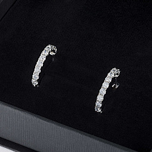 Серьги из белого золота c бриллиантами