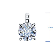 Подвеска из серебра c бриллиантами