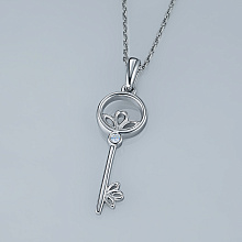 Подвеска из серебра с бриллиантом